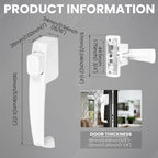 Push Button Storm Door Latch – Universal Reversible Kit Door Latch Kit Richie's White