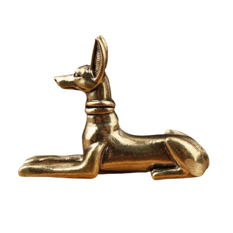 Vintage Solid Brass Dog Figurine – Desktop Tea Pet Ornament Brass Figurine Richie's gold