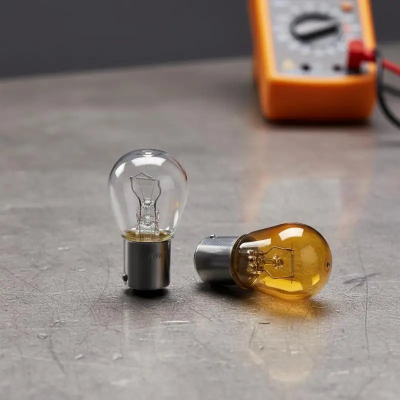 2-Pack Halogen Car Bulbs 1157 1141 12V/24V Amber & Clear Halogen Car Bulbs Richie's