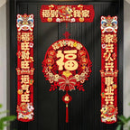 Chinese New Year 2026 Horse Year Couplet Red Tassel Décor Holiday Décor Set Richie's 4