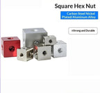 10pcs M3 Aluminum Alloy Square Cube Nut Connector Block DIY Hardware Fastener Nuts Richie's