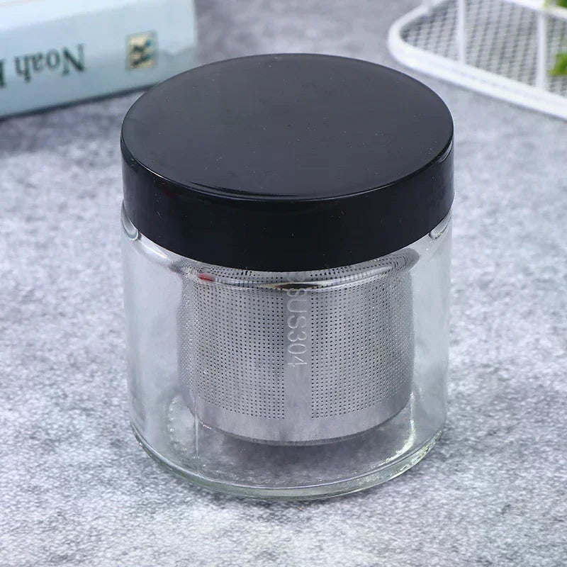 Jewelry Cleaning Jar Glass & Steel Cup with Dustproof Lid Jewelry Cleaning Jar Richie's