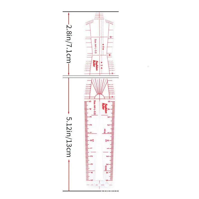 Fashion Illustration Template Ruler – Clothing Design & Quilting Clothing Design Ruler Richie's A10