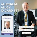 Aluminum Vertical ID Badge Holder with Lanyard | Zeeker ID Badge Holder Richie's