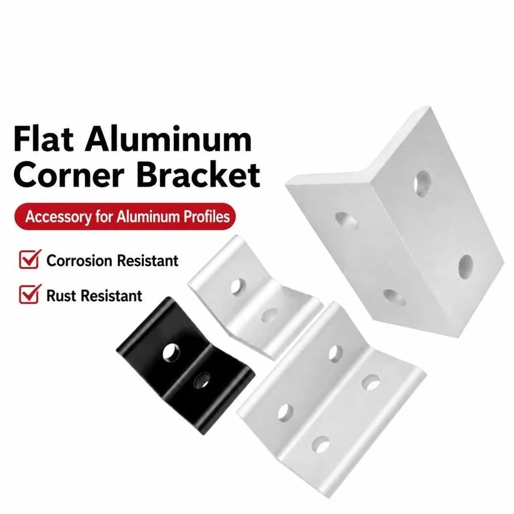 90° Aluminum Angle Bracket Flat Right Angle Frame Joint Connector Aluminum Angle Bracket Richie's