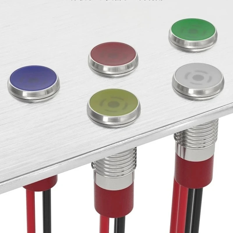 Metal LED Indicator Signal Lamp IP65 Waterproof 3–220V Multi-Size LED Indicator Lamp Richie's