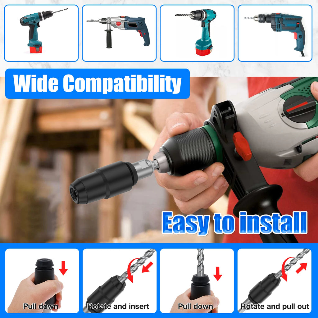 Carbon Steel Drill Bit Adapter for Rotary Hammer Drills Drill Bit Adapter Richie's