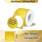 Thermal Label Paper for Phomemo M110 M200 M220 – Bekia Stickers Thermal Label Paper Richie's 50x50 gold