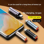 USB Type-C Flameless Windproof Lighter Keychain Gift USB Flameless Lighter Richie's