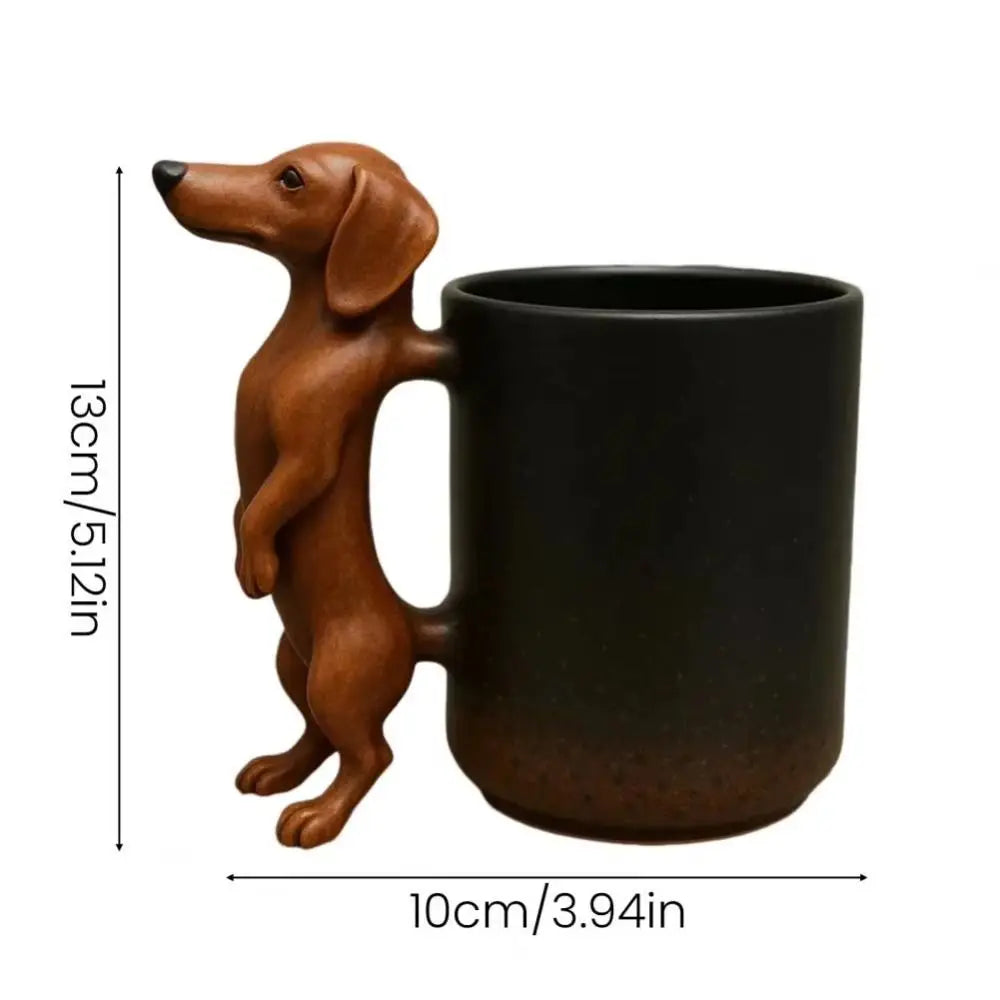3D Dachshund Coffee Mug – Handcrafted Resin Animal Cup Gift Novelty Coffee Mug Richie's