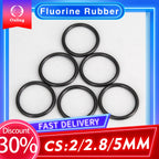 FKM Fluorine Rubber O-Ring Seals CS2–5mm OD5–115mm Black Rubber O-Ring Seal Richie's