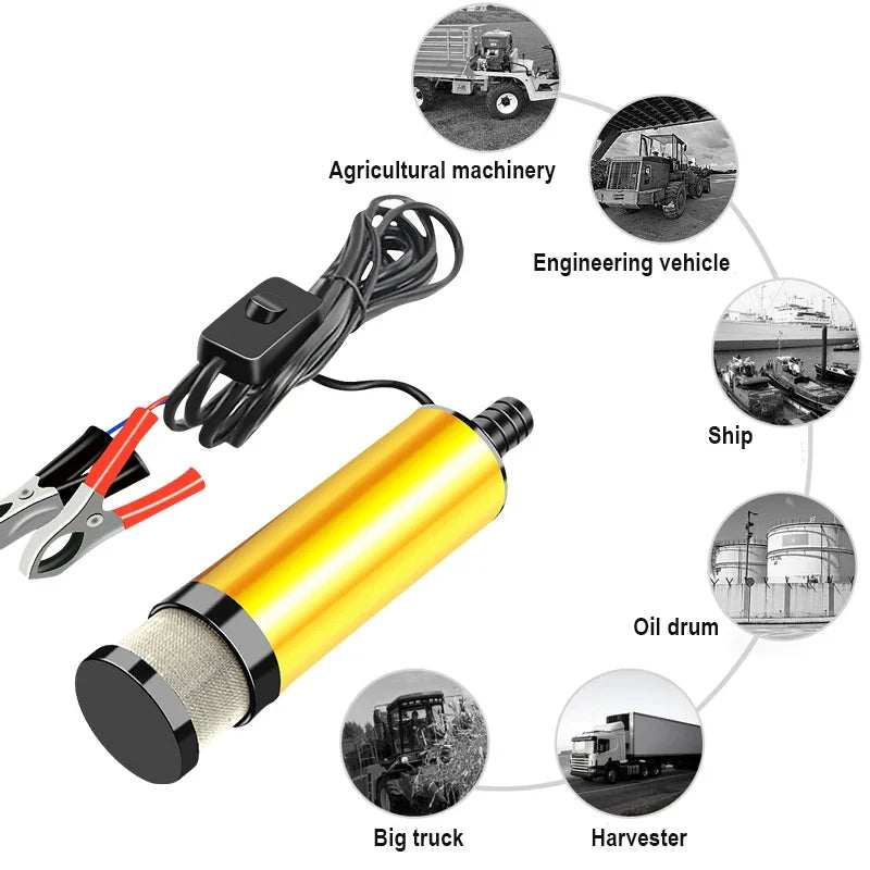 12V Submersible Electric Fuel Transfer Pump 12L/min 38/51mm Submersible Fuel Pump Richie's