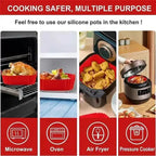 BPA-Free Silicone Air Fryer Liner Square Reusable Basket Mat 4–7 QT Air Fryer Liner Richie's