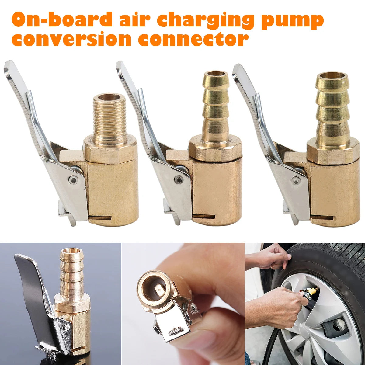 Brass Tire Inflator Valve Adapter 6mm/8mm Air Compressor Chuck Tire Inflator Adapter Richie's