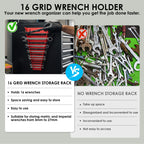 32-Slot Magnetic Wrench Organizer – Metric & SAE Tool Rack Wrench Organizer Rack Richie's