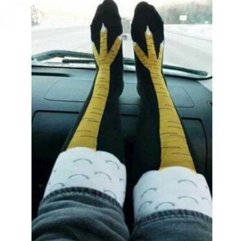 Women's 3D Chicken Paw Print Thigh High Socks Cosplay Novelty Thigh High Socks Richie's