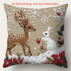 4pcs Christmas Pillow Covers – Santa, Snowman & Reindeer Designs Christmas Pillow Covers Richie's