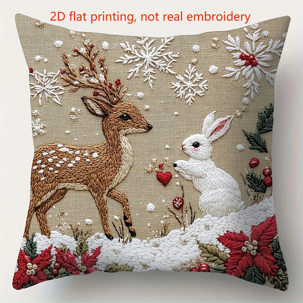 4pcs Christmas Pillow Covers – Santa, Snowman & Reindeer Designs Christmas Pillow Covers Richie's
