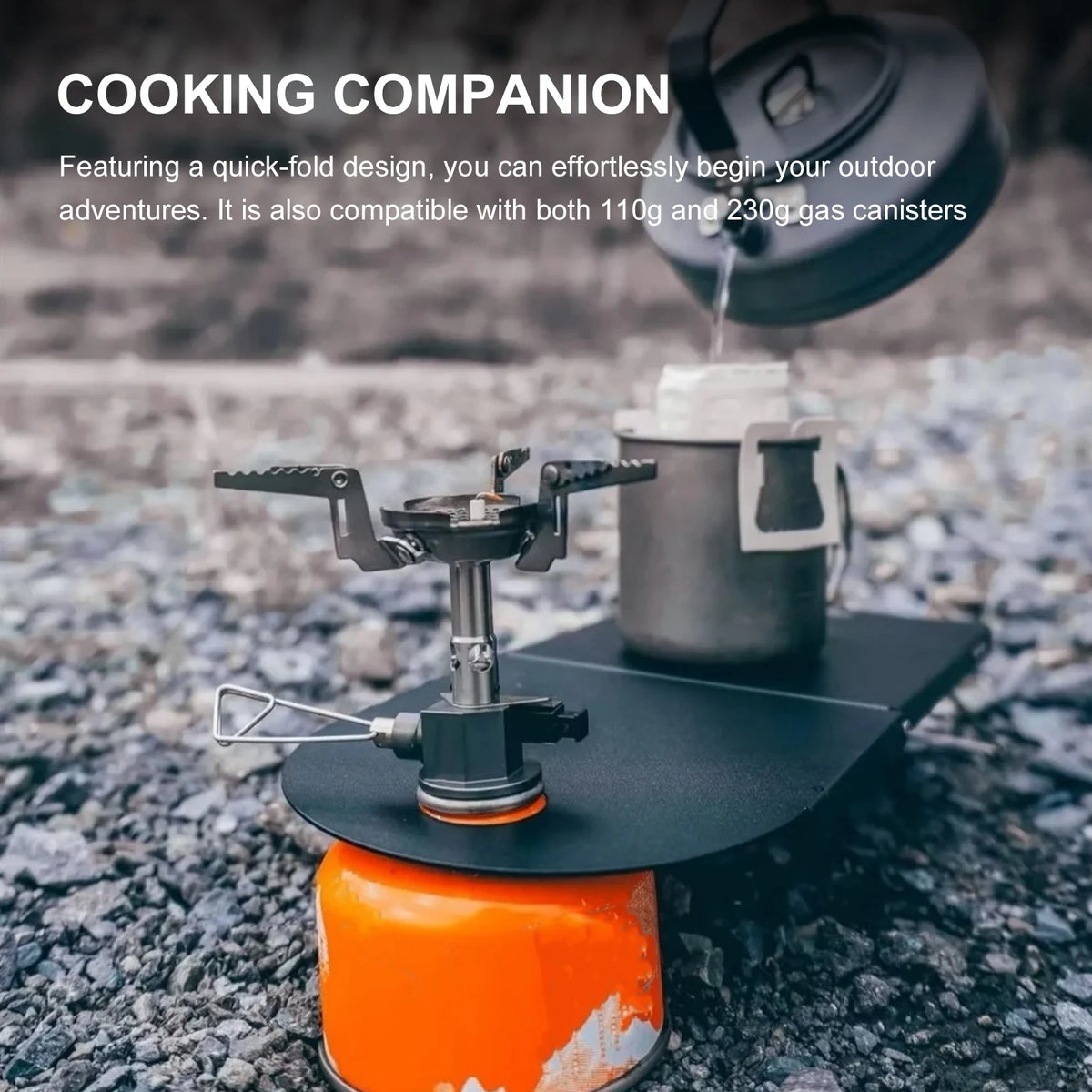 APWIKOGER Ultralight Folding Gas Burner Rack Table for Camping Camping Stove Stand Richie's