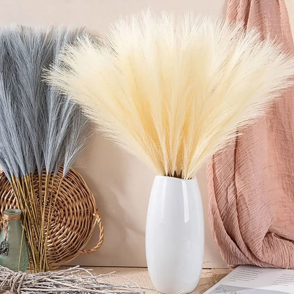 10PCS Fluffy Pampas Grass Artificial Stems 55CM | Wedding Decor Artificial Pampas Grass Richie's