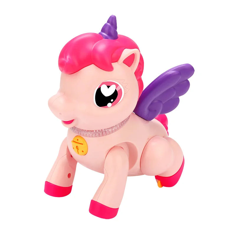 Unicorn Pegasus Toy with Lights & Music – Girls Fantasy Gift Kids Fantasy Toy Richie's RS-9024C pink