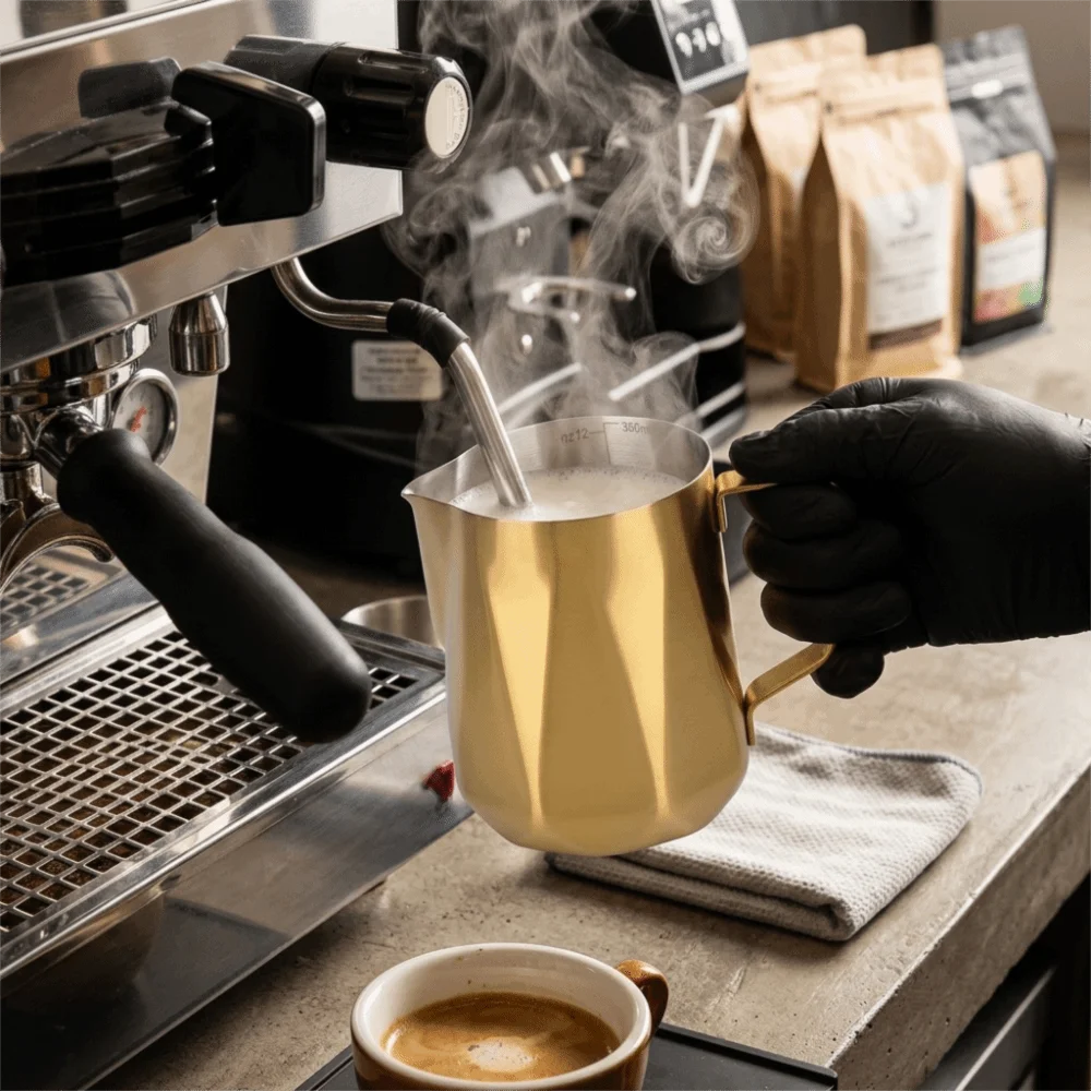 Stainless Steel Milk Frothing Pitcher 350ml | Latte Art Milk Frothing Pitcher Richie's