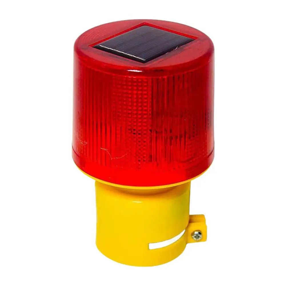 Solar LED Warning Light – Flashing Alarm Lamp, 500m Visibility Solar Warning Light Richie's red
