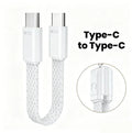 FUCHU USB-C to USB-C Keychain Fast Charge Cable 6A USB-C Charging Cable Richie's white