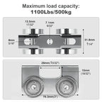 4-Wheel Strut Channel Trolley Assembly – 1,000 LB Capacity Strut Channel Trolley Richie's