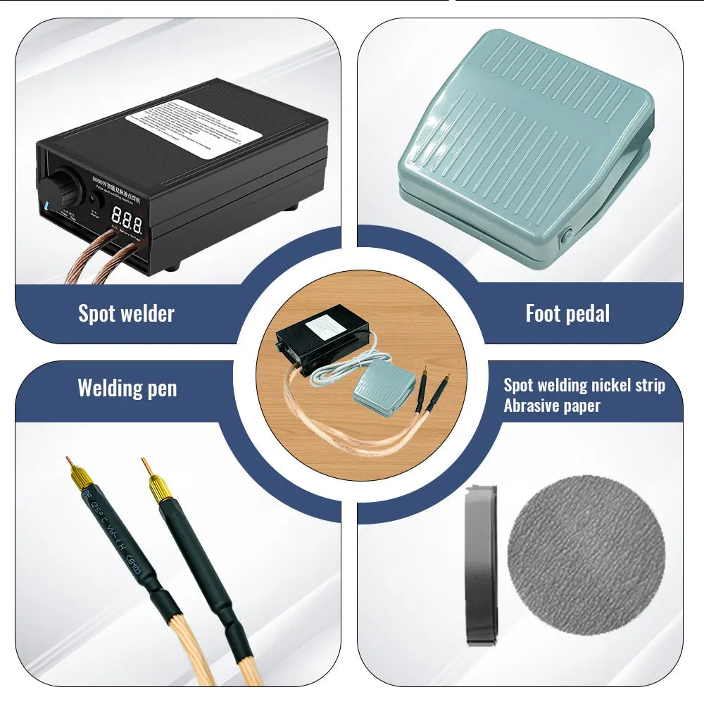 8000W Portable Spot Welder Pen Kit for 18650 Battery & Nickel Strip Spot Welding Kit Richie's