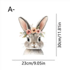 Easter Rabbit Flower Wall Stickers – Removable PVC Decals Wall Stickers Richie's A1