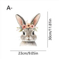 Easter Rabbit Flower Wall Stickers – Removable PVC Decals Wall Stickers Richie's A1