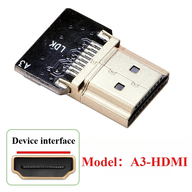 Raspberry Pi 4 Micro HDMI FFC Flat Cable 90° 20-Pin FPV HDMI FFC Cable Richie's HDMI (A3)