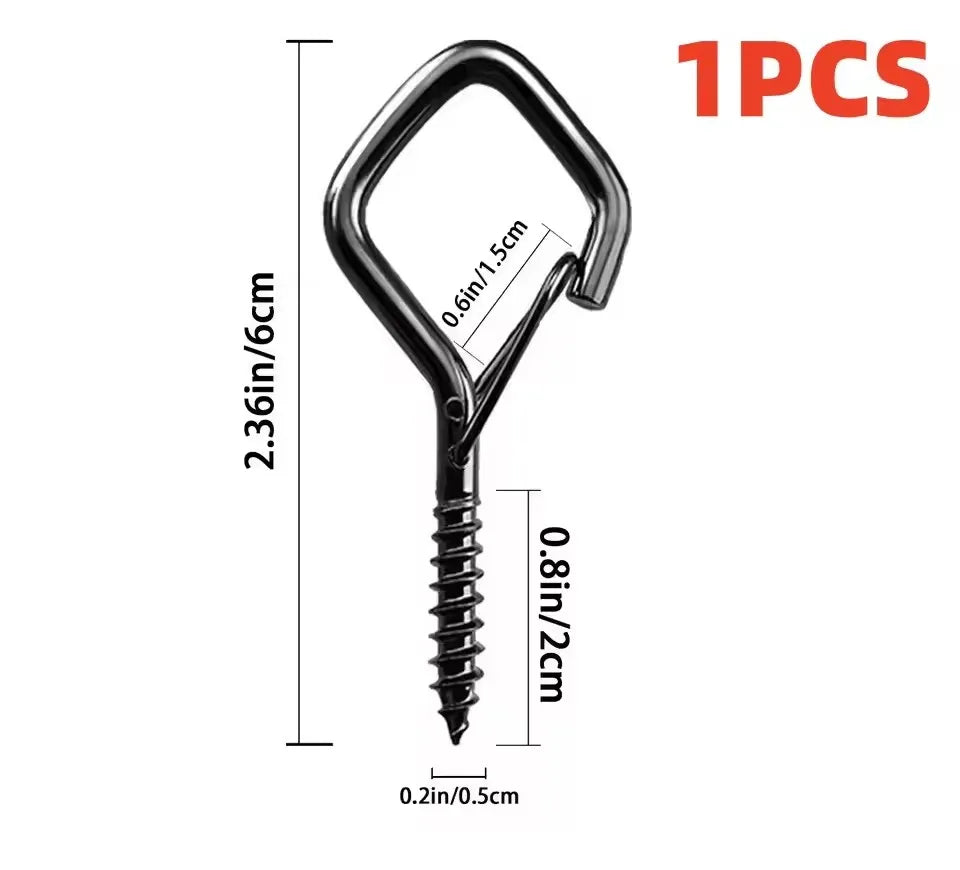 Square Snap Safety Hooks – Anti-Drop, Multi-Use, 1–10 Pcs Safety Hanging Hooks Richie's 1 PCS