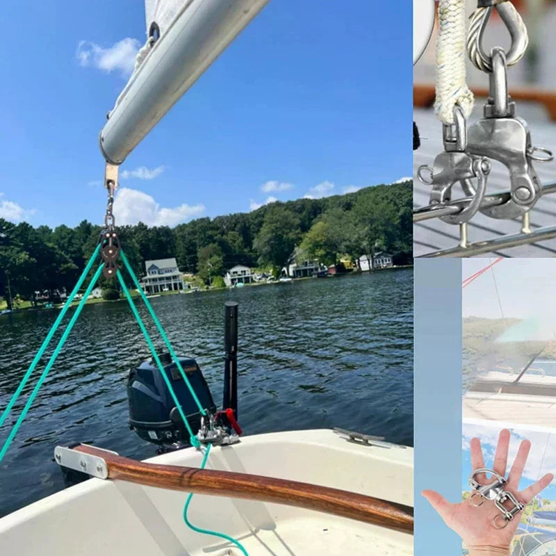 316 Stainless Steel Swivel Eye Snap Shackle | Quick Release Marine Marine Snap Shackle Richie's