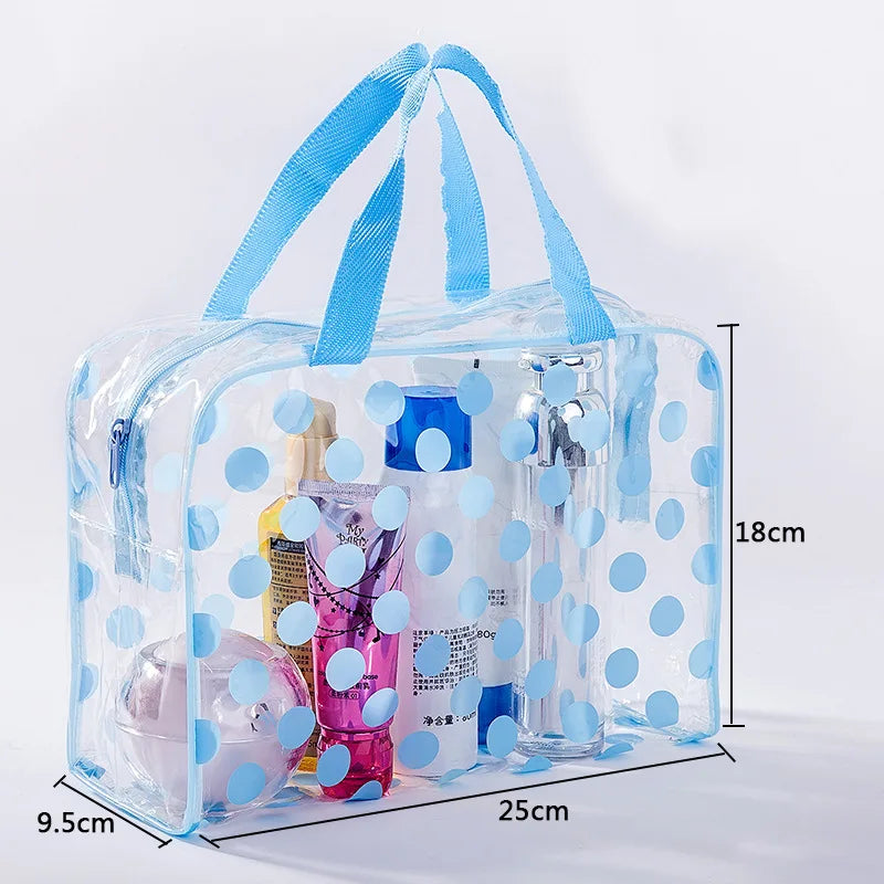Transparent Polka Dot PVC Makeup Bag – Waterproof Cosmetic Cosmetic Bag Richie's