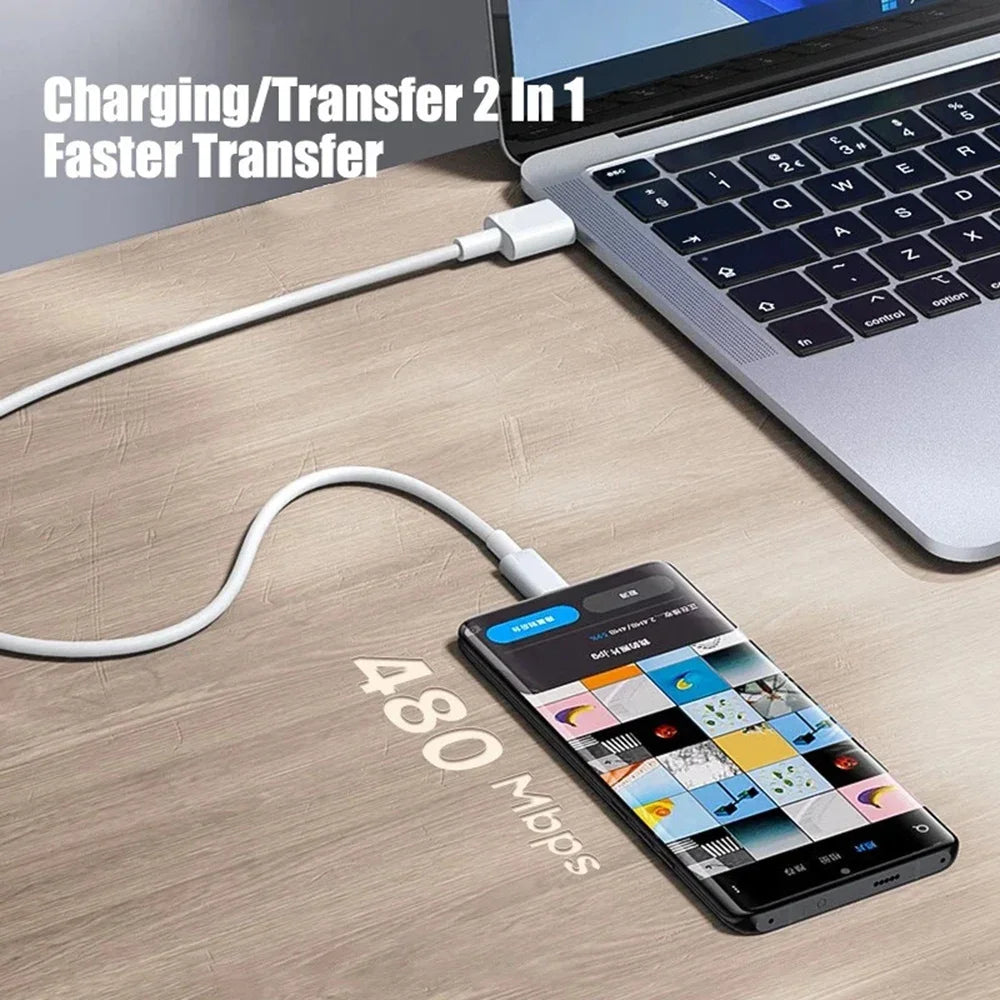 FUCHU PD 60W USB-C to USB-C Fast Charge Data Cable 1M 2M USB-C Charging Cable Richie's