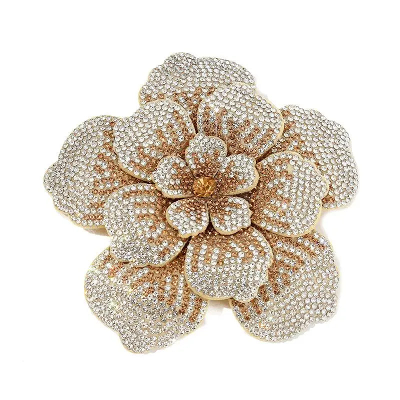 3D Camellia Rhinestone Flower Patch – DIY Sewing Embellishment Rhinestone Flower Patch Richie's A15