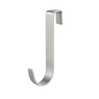 No-Drill Stainless Steel Over Cabinet Door Hook – J-Shape Cabinet Door Hook Richie's Silver