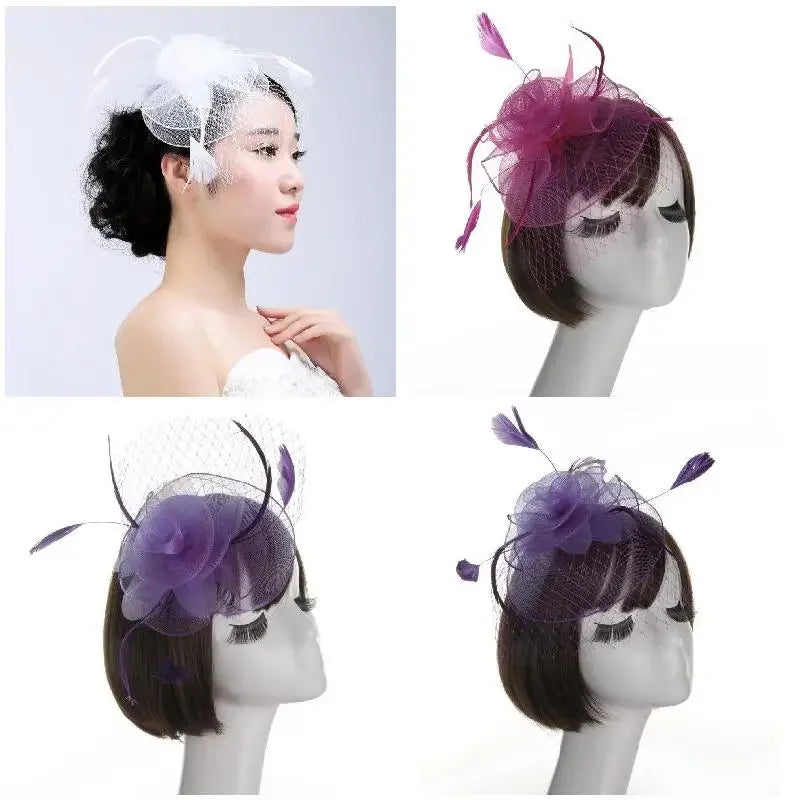 Feather Fascinator Hair Pin Bridal Tiara Wedding Headband Feather Fascinator Richie's
