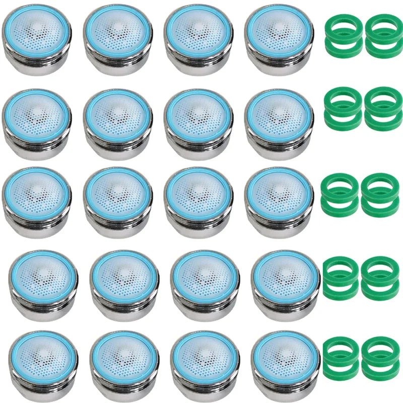 20 Pcs Brass Faucet Aerator Water Saving Anti-Splash Bubbler Faucet Aerator Richie's 8L-minute-brass 24MM