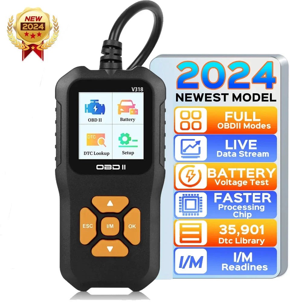 V318 OBD2 Scanner – Color Screen Engine Fault Code Reader OBD2 Diagnostic Scanner Richie's V318 OBD2