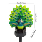 Solar Peacock Garden Stake Light – Resin Outdoor Figurine Solar Garden Stake Light Richie's 1PC