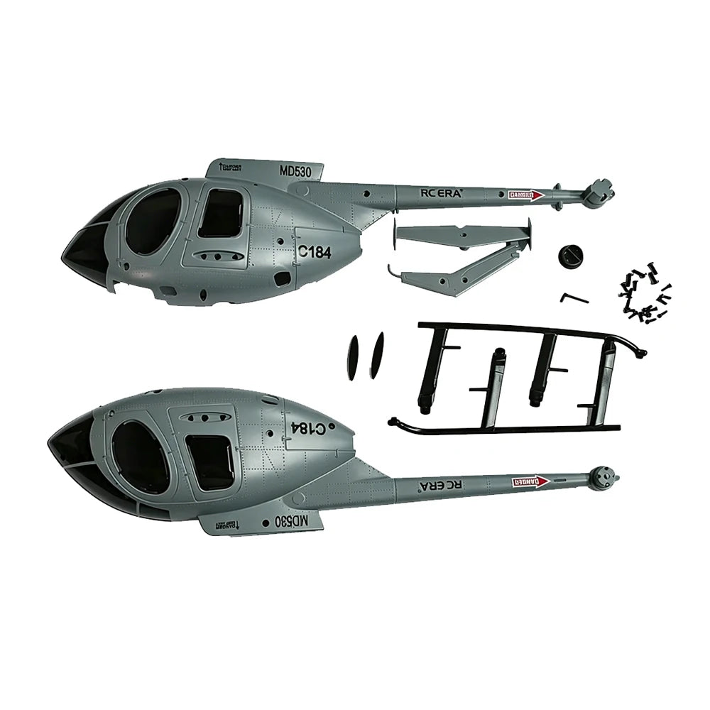 RC ERA C184 RC Helicopter Replacement Canopy Spare Part RC Helicopter Canopy Richie's Grey No plug