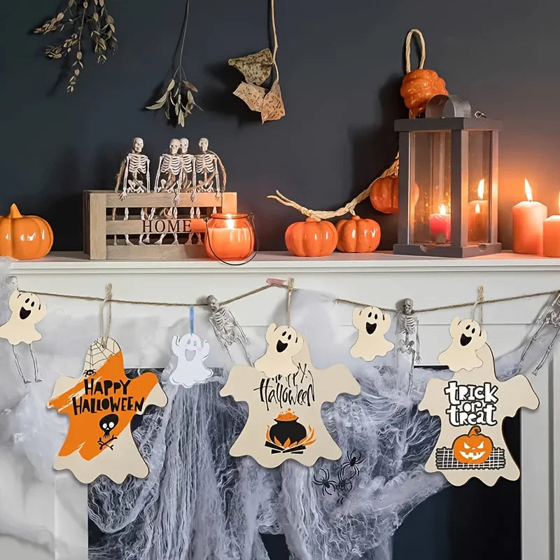 Unfinished Wooden Ghost Cutouts for DIY Crafts – 10 Pcs Wood Craft Cutouts Richie's