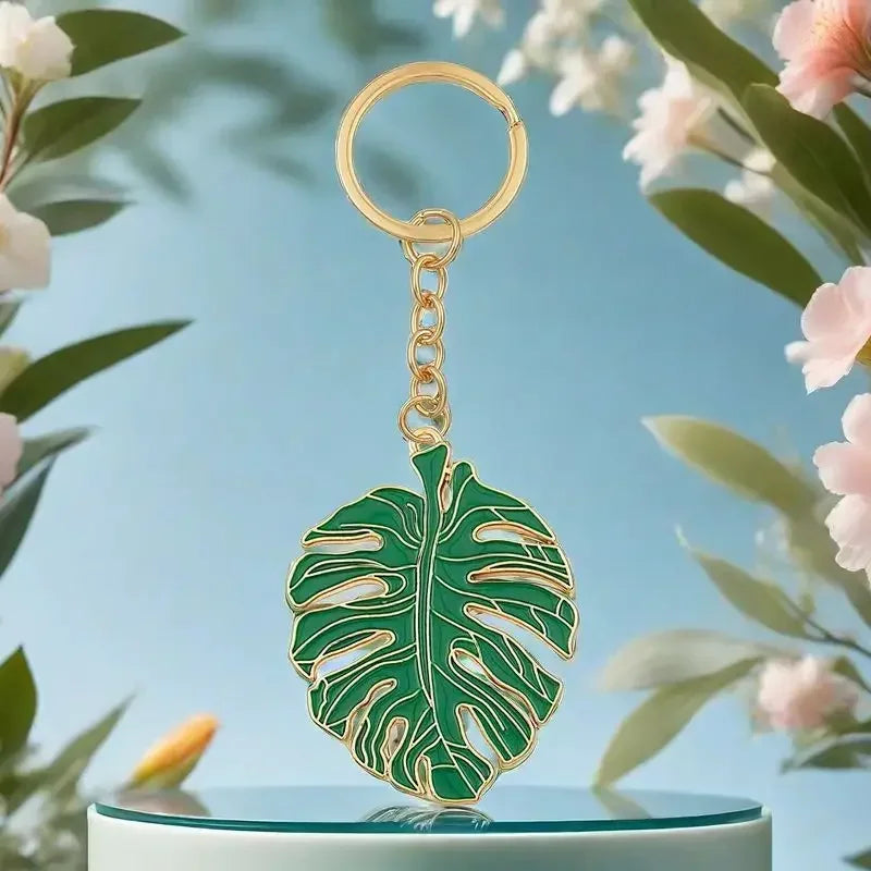 Tropical Leaf Keychain Set – Hawaiian Gift for Her & Him Keychain Set Richie's