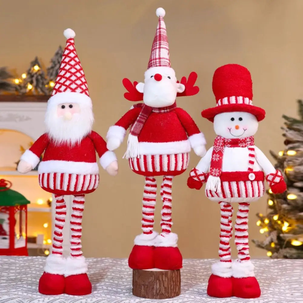 Knitted Christmas Telescopic Doll – Santa, Snowman & Elk Christmas Figurine Richie's