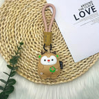 Cartoon Santa Reindeer Keychain – Faux Leather Christmas Pendant Holiday Keychain Richie's