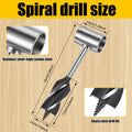 Manual Auger Drill 26mm Carbon Steel Wood Hole Punch Tool Manual Auger Drill Richie's Short model brown