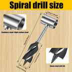 Manual Auger Drill 26mm Carbon Steel Wood Hole Punch Tool Manual Auger Drill Richie's Short model brown